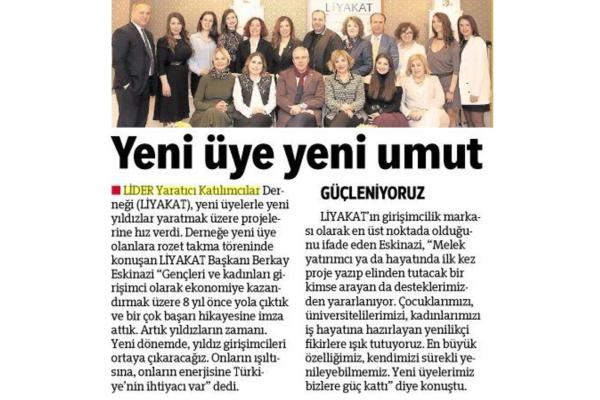 YENİ ÜYE YENİ UMUT