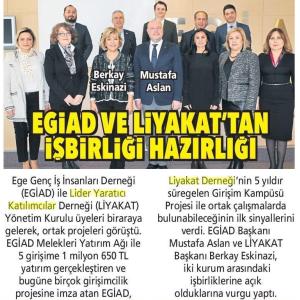 EGİAD VE LİYAKAT' TAN İŞBİRLİĞİ HAZIRLIĞI