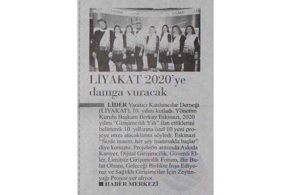 LİYAKAT'TA 2020 YILI PROJELERİ HAZIR